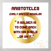 Aristototeles Thought On War, Poster-Customize