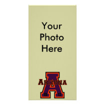 Arizona 'A' Purple Photo Card Template