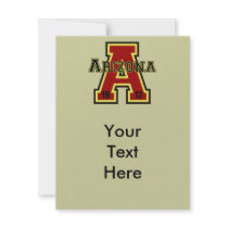Arizona 'A' Red Custom Invitation