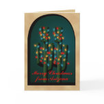 Arizona Adobe Christmas Cactus Tree Lights Card