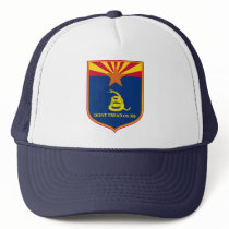 Arizona and Gadsden Flag Shield Trucker Hats