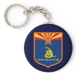Arizona and Gadsden Flag Shield Key Chains