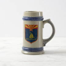 Arizona and Gadsden Flag Shield Mug