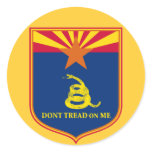 Arizona and Gadsden Flag Shield Stickers