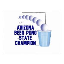 Arizona Beer Pon Champion Postcard