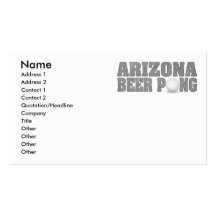 Arizona Beer Pong King Business Card