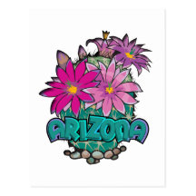 Arizona Cactus Blooms Postcards