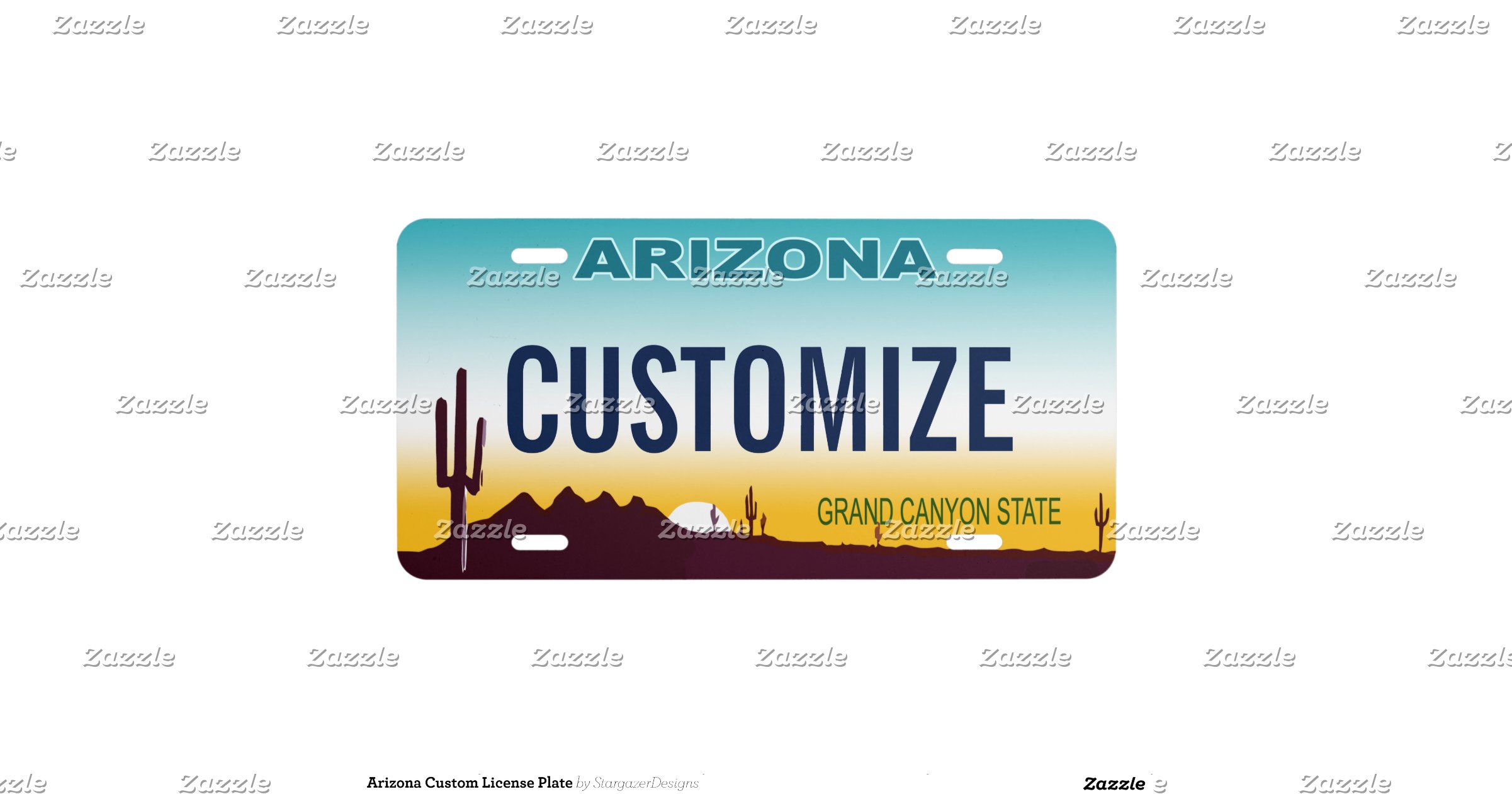 Arizona Custom License Plate Zazzle
