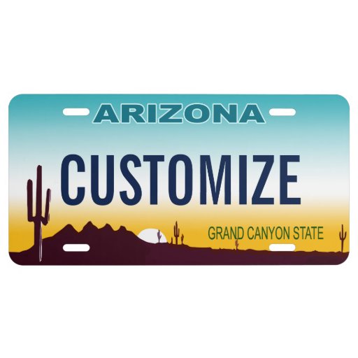 Arizona Custom License Plate Zazzle