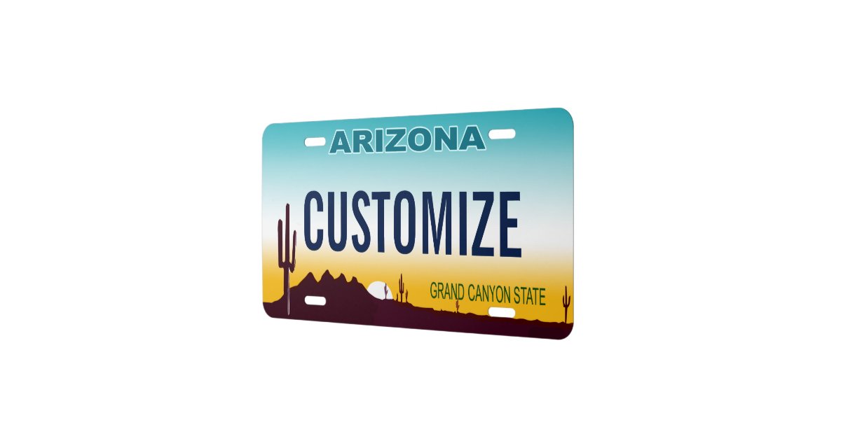 Arizona Custom License Plate Zazzle