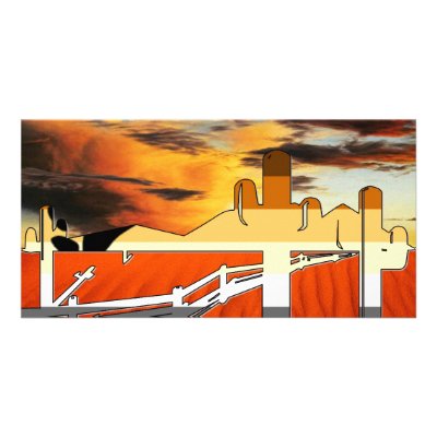 Arizona Desert Bear Pride Photo Card Template by markthaler