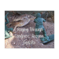 Arizona Desert Horned lizard in my backyard. postcards by Congress_Arizona Arizona Desert Horned lizard in my backyard. postcards