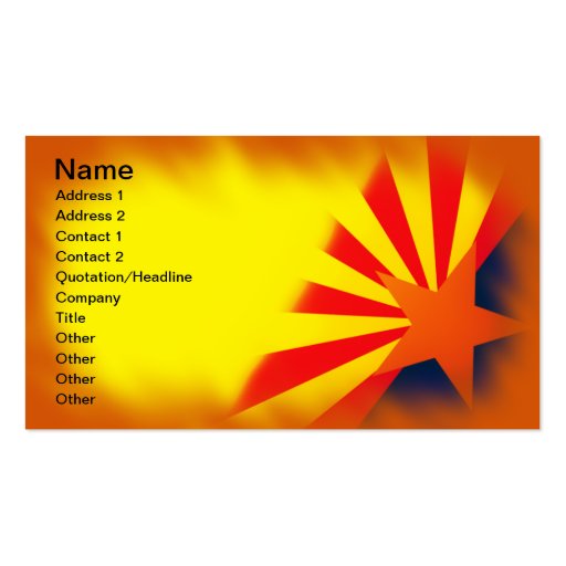 Arizona Flag Business Cards. (front side)