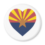 Arizona Flag Heart Refrigerator Magnet