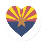 Arizona Flag Heart Sticker