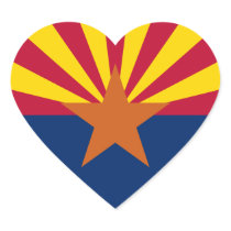 Arizona Flag Heart Sticker