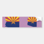 Arizona Flag Map Bumper Stickers