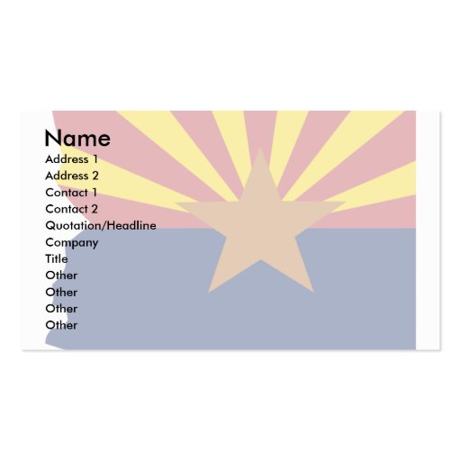 Arizona Flag Map Business Card Templates (front side)