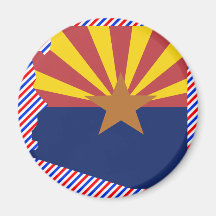 Arizona Flag Map Fridge Magnets