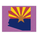 Arizona Flag Map Postcard