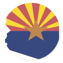 Arizona Flag Map Sticker
