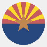 Arizona Flag Round Stickers