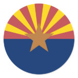Arizona Flag Round Stickers