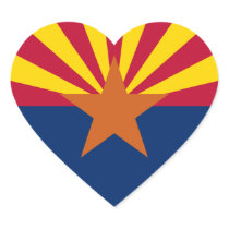 Arizona Flag Heart Stickers