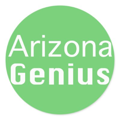Arizona Genius Gifts Round Stickers by geniusgifts