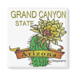 Arizona Grand Canyon State Seguaro Fridge Magnet