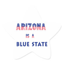 Arizona is a Blue State Star Sticker