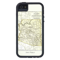 Arizona Map 1891 Towns, Rail, Indian Reservations iPhone 5 Case  at Zazzle