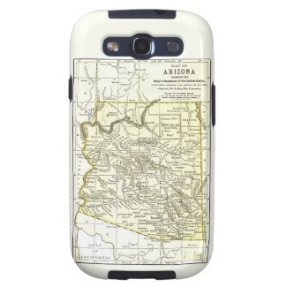 Arizona Map 1891 Towns, Rail, Indian Reservations Galaxy S3  Case