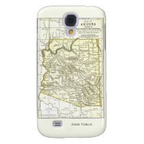 Arizona Map 1891 Towns, Rail, Indian Reservations Samsung Galaxy  S4 Cover at Zazzle