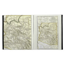 Arizona Map 1891 Towns, Rail, Indian Reservations iPad Folio Case  at Zazzle