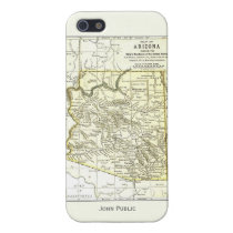Arizona Map 1891 Towns, Rail, Indian Reservations Cases For  iPhone 5 at Zazzle