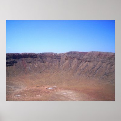 Arizona Meteor Crater print by SuzeeQ