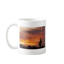 Arizona November Sunrise With Saguaro Coffee Mug