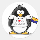 Arizona Penguin Round Sticker