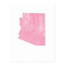 Arizona Pink Vintage Grunge Post Card
