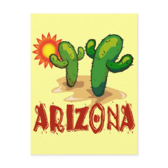 ARIZONA Cactus Postcard