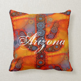 Arizona Southwestern Saguaro Cactus Throw Pillow