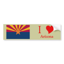 Arizona State Flag bumper stickers by TheFlagStore Arizona State Flag bumper stickers
