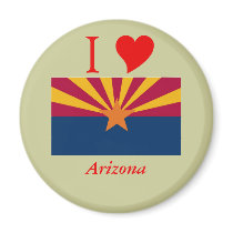 Arizona State Flag Fridge Magnets
