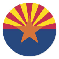Arizona State Flag Round Stickers