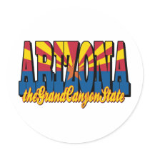 Arizona Round Stickers