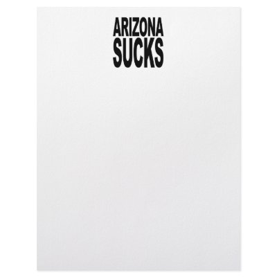 Arizona Sucks Letterhead Template by MyShirtSucks