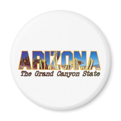Arizona The Grand Canyon State Refrigerator Magnet by bartstshirts