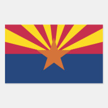 Arizona's Flag Rectangle Sticker