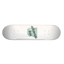 Arkansas Boy on Child's Arkansas Map Drawing Skateboards